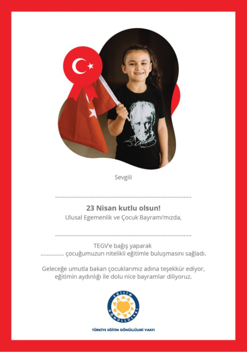 23 Nisanı Kutlayın! sertifika görseli.