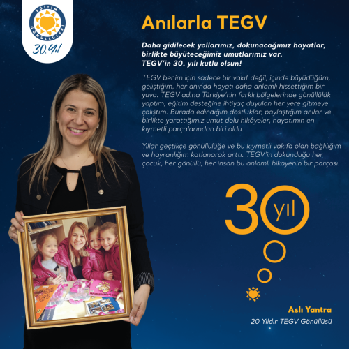 30. Yılda Anılarla TEGV 💛 içerik görseli.