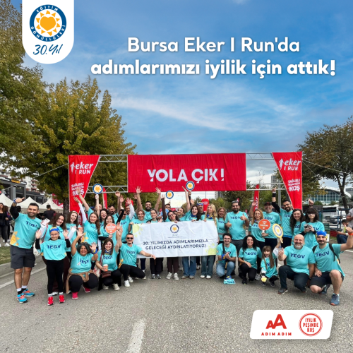 Bursa Eker I Run Koşusu TEGV Kampanyası içerik görseli.
