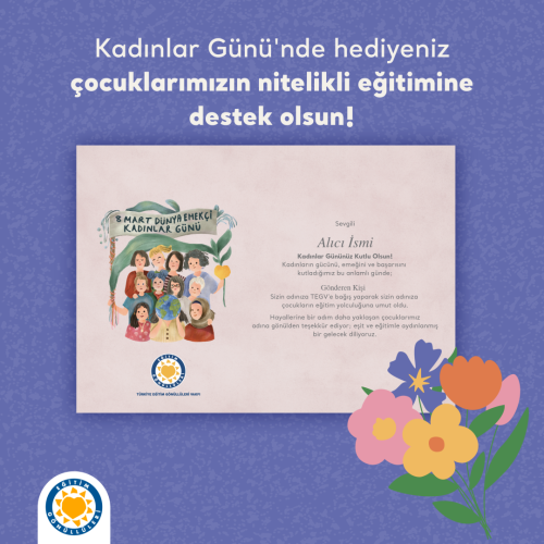 Kadınlar Günü Bağış Sertifikası içerik görseli.