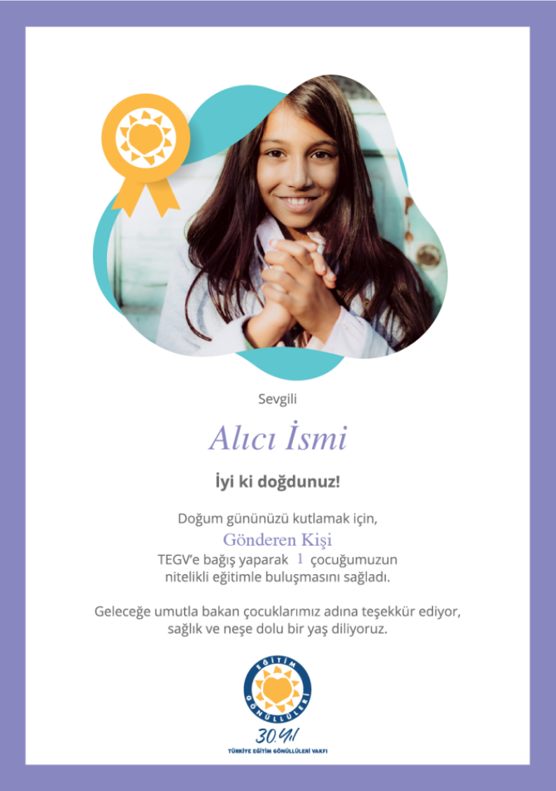 Doğum Günü sertifika görseli.
