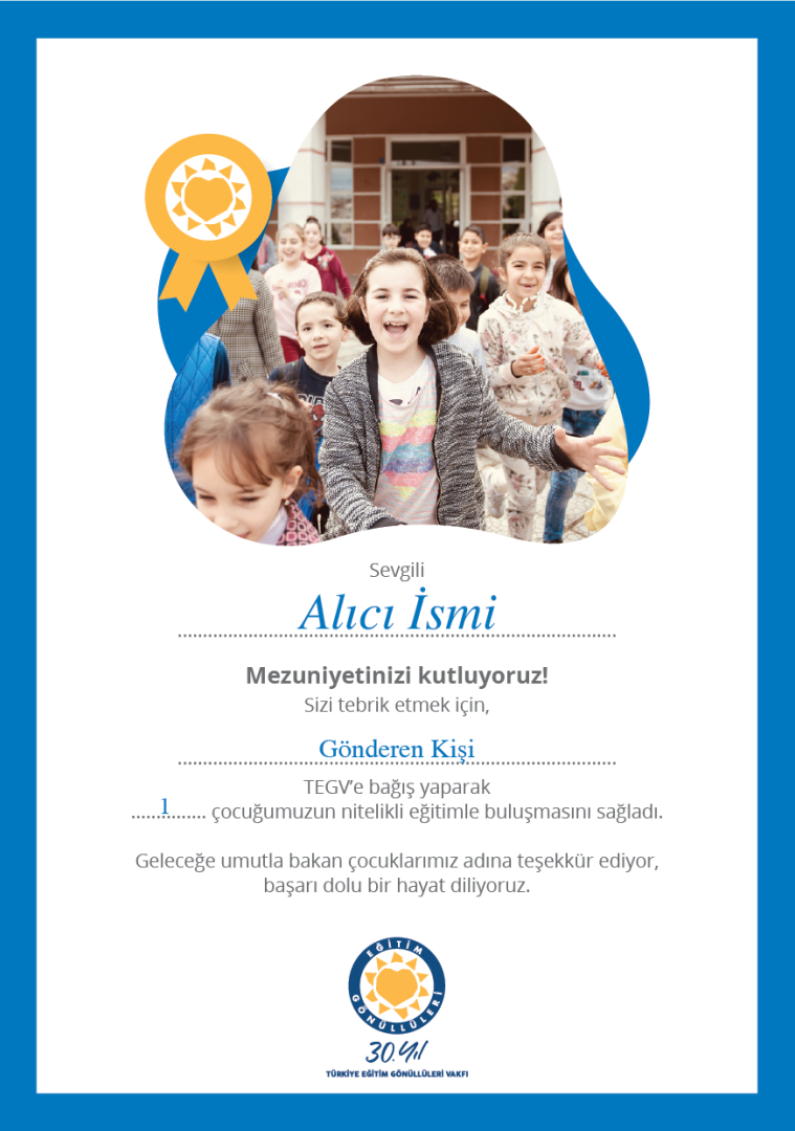 Mezuniyet Kutlaması sertifika görseli.