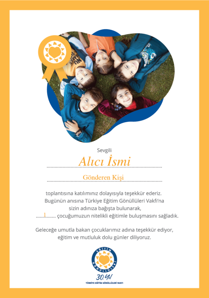 Toplantı Katılımı sertifika görseli.