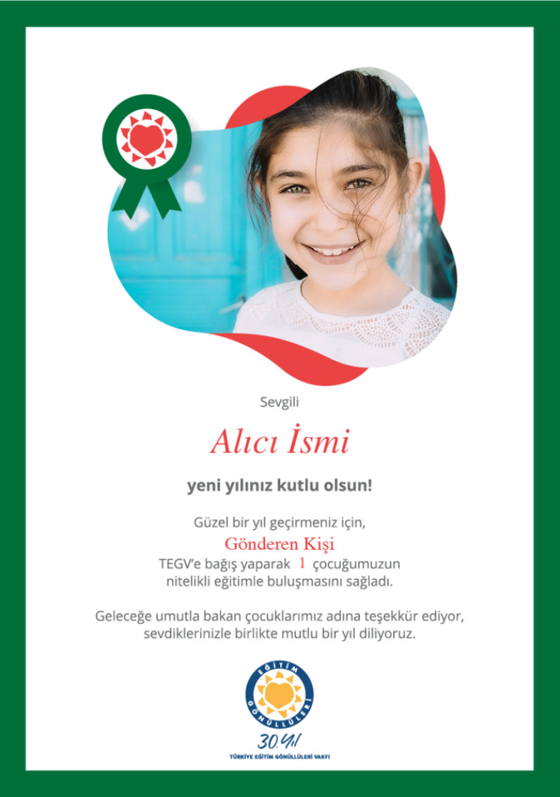 Yeni Yılı Kutlayın! sertifika görseli.