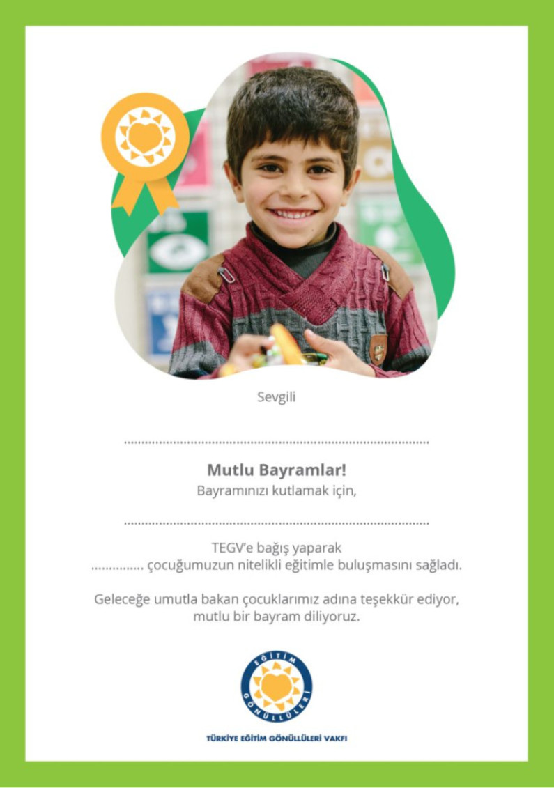 Bayramları Kutlayın! sertifika görseli.