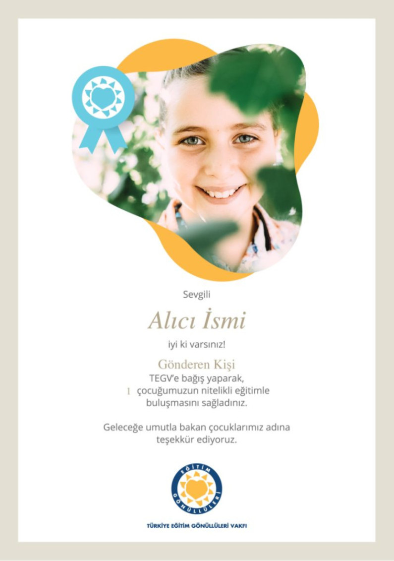 Kendiniz İçin sertifika görseli.