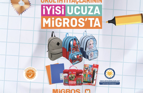 Migros’tan Yapılan Kırtasiye Alışverişleri, Çocuklarımıza Eğitim Desteği Oldu içerik görseli.