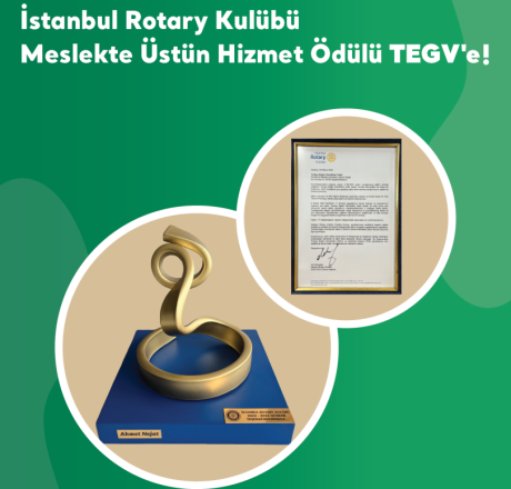 Vakfımıza İstanbul Rotary’den Meslekte Üstün Hizmet Ödülü!