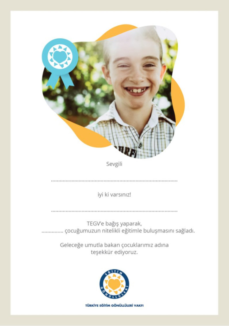 Sevdikleriniz İçin sertifika görseli.