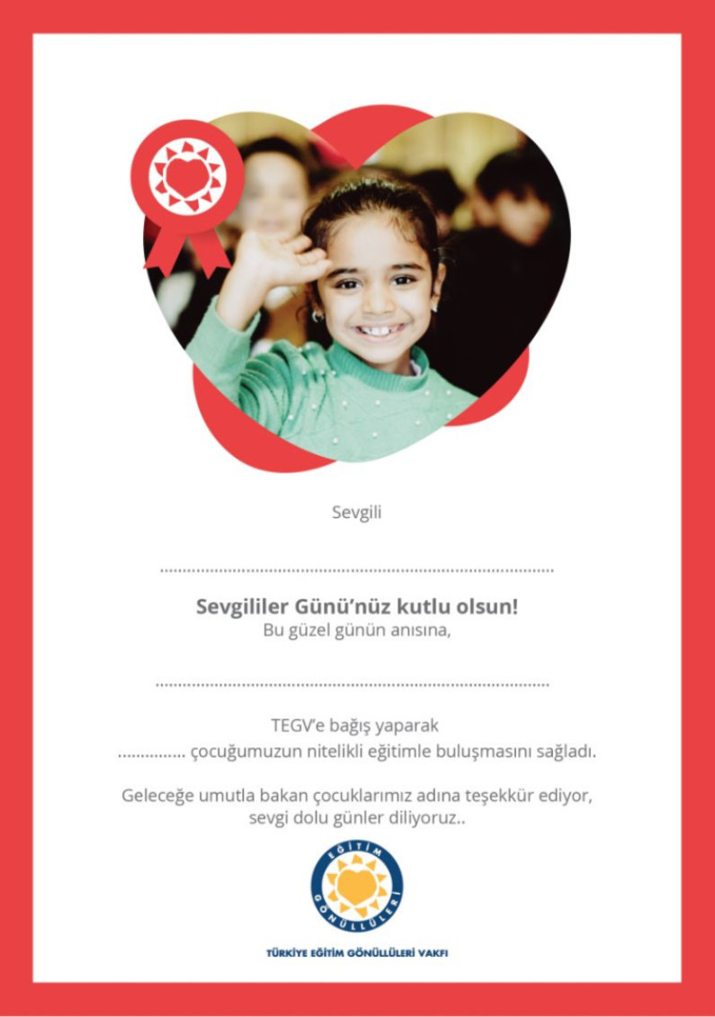 Sevgililer Günü sertifika görseli.