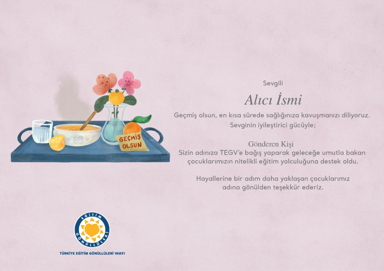 Geçmiş Olsun Bağış Sertifikası sertifika görseli.