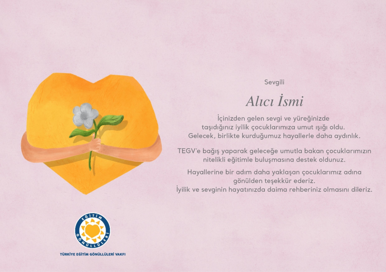 Kendiniz için Bağış Sertifikası sertifika görseli.