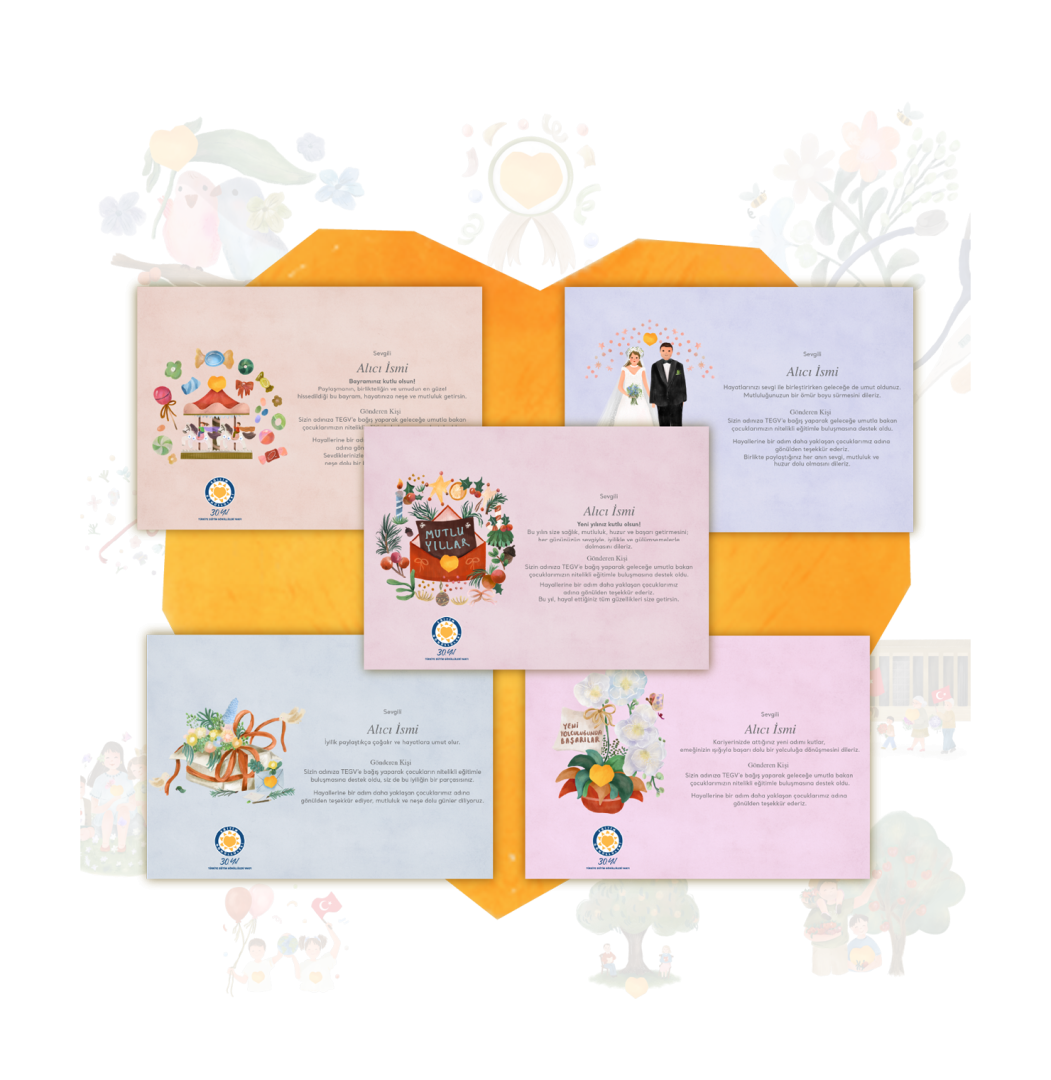 Bağış sertifikalarımız ile hediyeniz eğitime dönüşsün